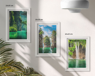 Galerie de perete Peisaje verzi cu cascade și stânci