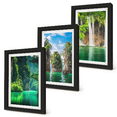 Galerie de perete Peisaje verzi cu cascade și stânci