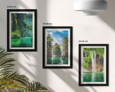 Galerie de perete Peisaje verzi cu cascade și stânci