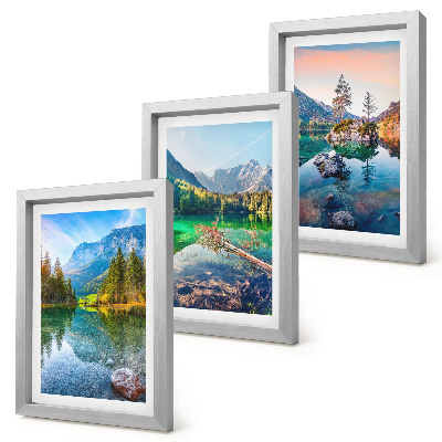 Set 3 tablouri Lacuri montane cu apă și peisaje naturale înconjurătoare