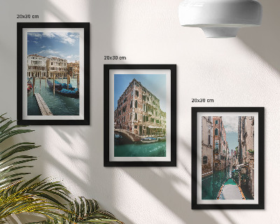 Galerie de perete Vederi ale Veneției cu canale și arhitectură urbană