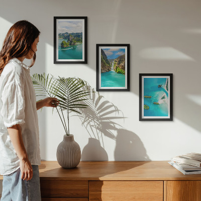 Galerie de perete Peisaje tropicale cu insule și ape turcoaz