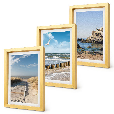 Galerie de perete Plajă cu alee de lemn, mare și stânci de pe litoral