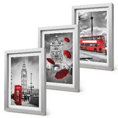 Galerie de perete vederi la Londra cu autobuz și umbrelă roșie