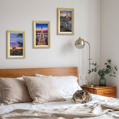 Galerie de perete Vederi ale orașului cu poduri și apusuri de soare