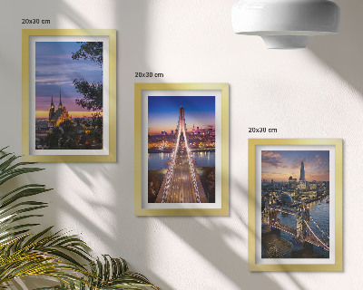 Galerie de perete Vederi ale orașului cu poduri și apusuri de soare