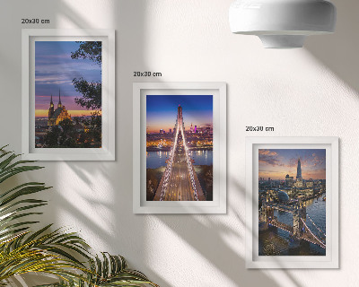 Galerie de perete Vederi ale orașului cu poduri și apusuri de soare