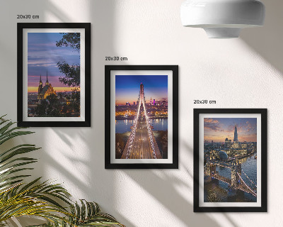 Galerie de perete Vederi ale orașului cu poduri și apusuri de soare