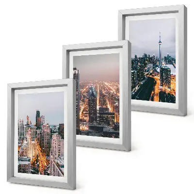 Galerie de perete vederi nocturne cu zgârie-nori și lumini ale orașului