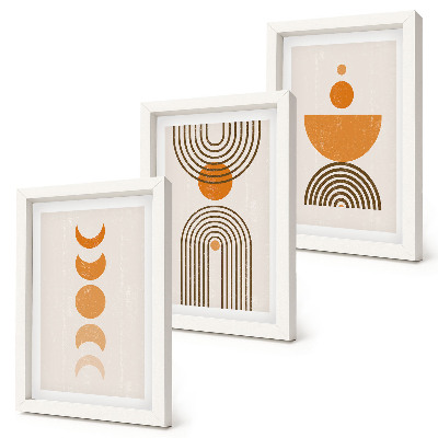 Set 3 tablouri Design decorativ minimalist boho