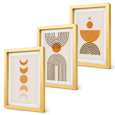 Set 3 tablouri Design decorativ minimalist boho