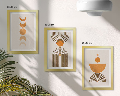 Set 3 tablouri Design decorativ minimalist boho