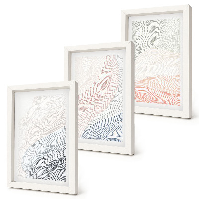 Galerie de perete Pictură abstractă cu valuri pe carton în culori pastelate