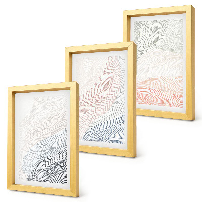 Galerie de perete Pictură abstractă cu valuri pe carton în culori pastelate
