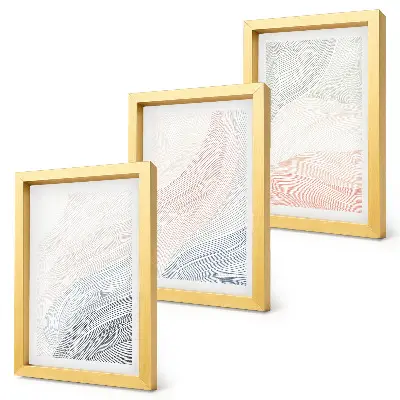 Galerie de perete pictură abstractă cu valuri realizată pe carton în nuanțe pastelate