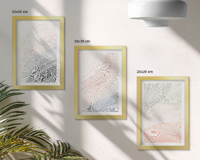Galerie de perete Pictură abstractă cu valuri pe carton în culori pastelate