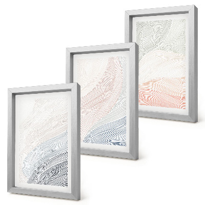 Galerie de perete Pictură abstractă cu valuri pe carton în culori pastelate