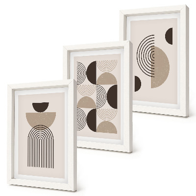 Set 3 tablouri Modele geometrice abstracte minimalistice
