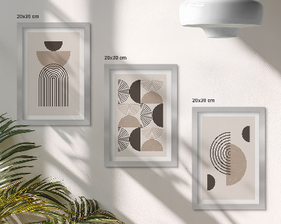Set 3 tablouri Modele geometrice abstracte minimalistice
