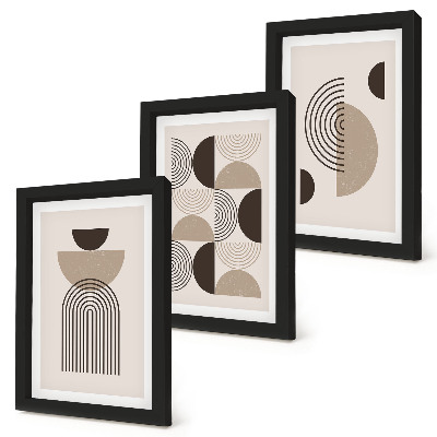 Set 3 tablouri Modele geometrice abstracte minimalistice