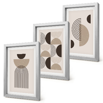 Set 3 tablouri Modele geometrice abstracte minimalistice