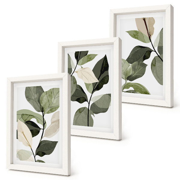 Galerie de perete Frunze delicate de plantă boho pictate