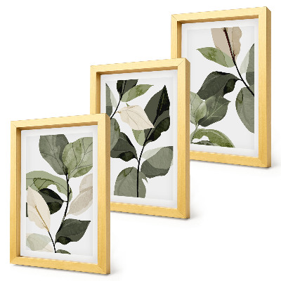 Galerie de perete Frunze delicate de plantă boho pictate