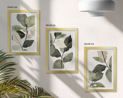 Galerie de perete Frunze delicate de plantă boho pictate