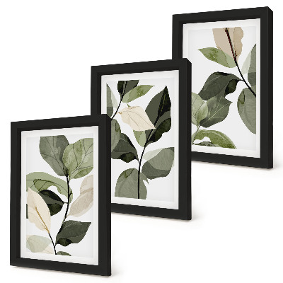 Galerie de perete Frunze delicate de plantă boho pictate