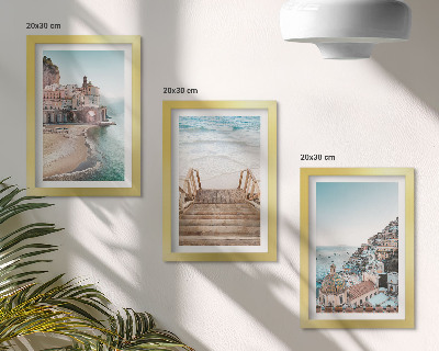Galerie de perete Vederi pastelate de vară cu arhitectură de pe litoral și plajă