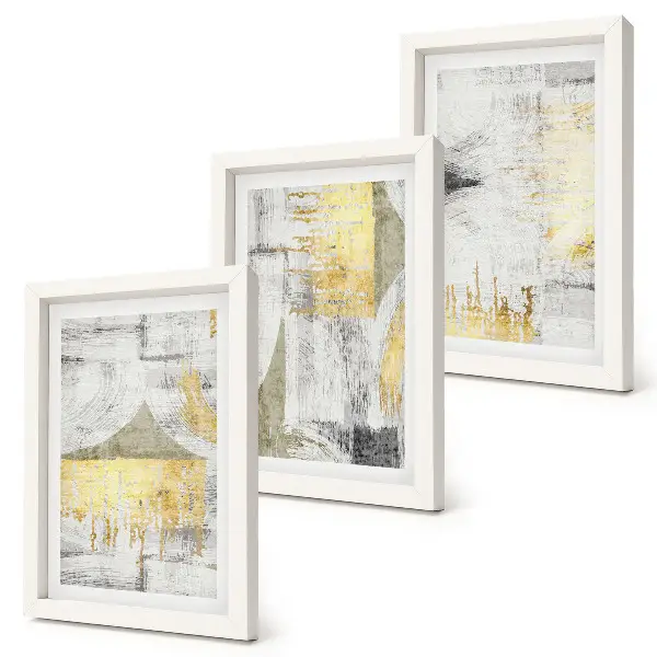 Set de 3 tablouri cu modele de pictură minimalistă abstractă la modă