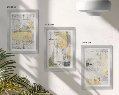 Set de 3 tablouri cu modele de pictură minimalistă abstractă la modă