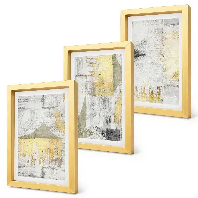 Set de 3 tablouri cu modele de pictură minimalistă abstractă la modă