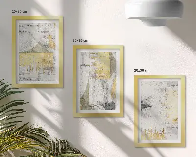 Set de 3 tablouri cu modele de pictură minimalistă abstractă la modă