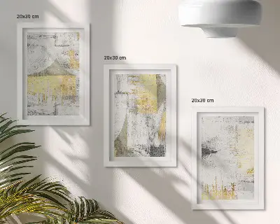 Set de 3 tablouri cu modele de pictură minimalistă abstractă la modă