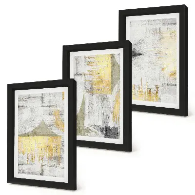 Set de 3 tablouri cu modele de pictură minimalistă abstractă la modă