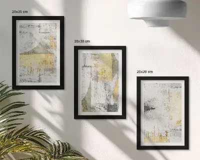 Set de 3 tablouri cu modele de pictură minimalistă abstractă la modă
