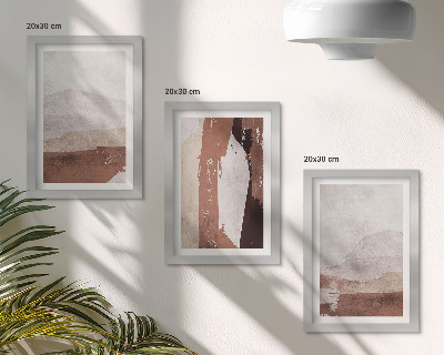 Galerie de perete Modele abstracte în nuanțe de maro și bej
