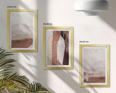 Galerie de perete Modele abstracte în nuanțe de maro și bej