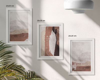 Galerie de perete Modele abstracte în nuanțe de maro și bej
