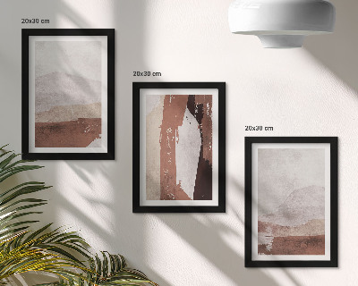 Galerie de perete Modele abstracte în nuanțe de maro și bej