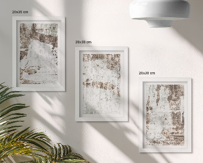 Set 3 tablouri Modele abstracte în nuanțe de alb și maro