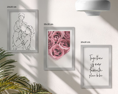 Galerie de perete Buchete de trandafiri liniare de familie inscripționate acasă