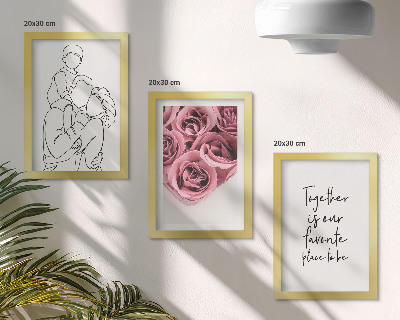 Galerie de perete Buchete de trandafiri liniare de familie inscripționate acasă
