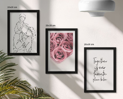 Galerie de perete Buchete de trandafiri liniare de familie inscripționate acasă