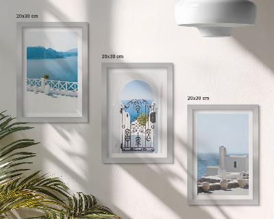 Galerie de perete Vedere la mare cu clădiri albe Grecia