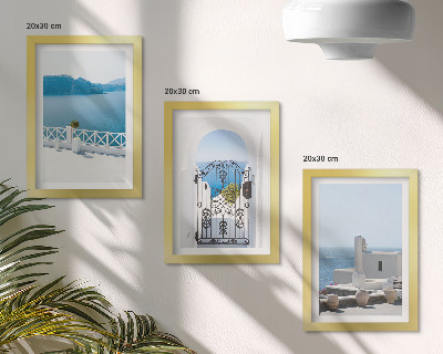 Galerie de perete Vedere la mare cu clădiri albe Grecia