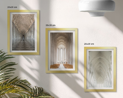Set 3 tablouri Interioarele clădirilor istorice și ale catedralelor