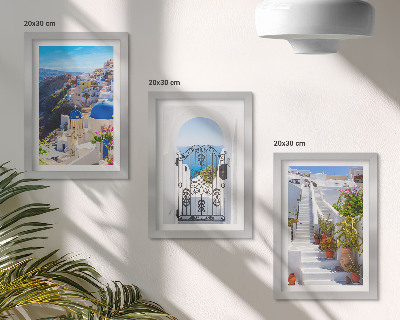 Galerie de perete Vederi ale insulei Santorini, arhitectura greacă din Oia