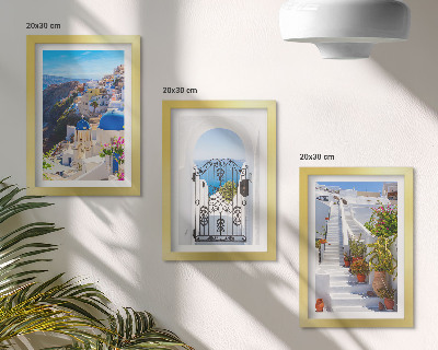Galerie de perete Vederi ale insulei Santorini, arhitectura greacă din Oia